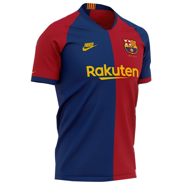 Camisetas Barcelona Primera equipo 120th Azul Rojo